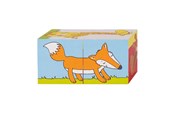Puslespil - Goki Wooden Block Puzzle Animals 2 pcs. Blok - 57725