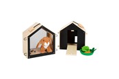 Rolleleg - Small Foot - Wooden Rabbit Hutch with Rabbit Plush 15 pcs. - 12399