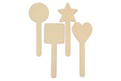 Kreativt Legetøj - Colorations - DIY Wooden Stick Shapes 4 Designs 20pcs. - STICK20