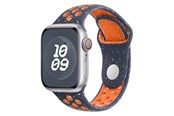 Smartwatch - Tilbehør - Lippa Apple Watch FLOUR silikonerem 42/44/45/49 - Mørkeblå / Orange - LPAW110