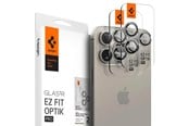Mobil - Andet Tilbehør - Spigen Glass tR EZ Fit Optik Pro 2 Pack - nature tita - iPhone 17/16/15 Pro / 17/16/15 Pro Max - AGL07163