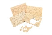Kreativitet & Hobbyartikler - Colorations - Make and Decorate your Wooden 3D Vehicles Set of 4 - VEHPUZ