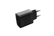 Mobil - Adaptere & Opladere - FIXED Hjemmeoplader 2x USB-A 17W/Lightning kabel 1m Sort - FIXC17N-2UC-BK
