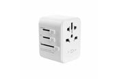 Mobil - Adaptere & Opladere - FIXED Rejseadapter/oplader USB-C/USB-A 30W EU/UK/USA/AUS - FIXCT30-1C2A-WH