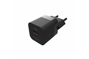 Mobil - Adaptere & Opladere - FIXED Hurtig Mini Hjemmeoplader 20W USB-C PD/USB-A Sort - FIXC20M-CU-BK