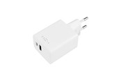 Mobil - Adaptere & Opladere - FIXED Super Hurtig Mini Hjemmeoplader 45W USB-C PD+USB-A - FIXC45M-CU-WH