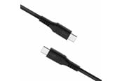 USB kabel - FIXED LIQUID Silicone 60W - USB-C <-> USB-C - 0.5m - Sort - FIXDLS-CC05-BK
