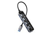 USB hub - Deltaco Transparent USB-A hub 5 Gbps 4x USB-A USB hub - 4 ports - Transparent - UH-736