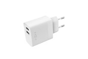 Mobil - Adaptere & Opladere - FIXED Hjemmeoplader 2xUSB-A 17W Hvid - FIXC17N-2U-WH