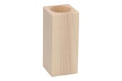 Kreativitet & Hobbyartikler - Playwood Tea light holder Square beech wood 13cm - SL204C