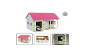 Dukkehus & tilbehør - Kids Globe Horse Stable Pink with 2 Boxes and Storage 1:32 - 610245