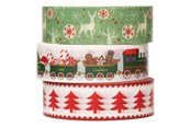 Kreativitet & Hobbyartikler - Colorations - Washi Tape Christmas 3 Rolls 5mtr. - 28AT10