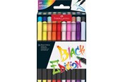 Skrive- og Tegneværktøjer - Faber-Castell Black Edition marker pensel spids blød 20 ass - 116452
