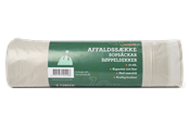 Haveredskaber - G.Funder Affaldssække med snøreluk, 100 liter, 10 poser pr. rulle, klar plast - kraftig kvalitet - 5701137101008