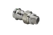 Pressrør og fittings - Viega Sanpress Inox overgangsforskruning 15 mm x 1/2" Rustfritstål / blank - 438258