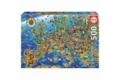 Puslespil - Educa 500 brikker Europakort Puslespil - 80-17962