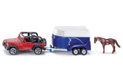 Legetøjsbil - SIKU Siku Jeep med hestetrailer - 313-1651