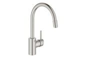Blandingsbatterier og armaturer - Grohe Concetto Køkkenarmatur med udtræk, C-tud, Supersteel - 32663DC3
