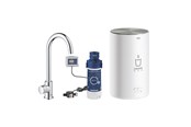 Blandingsbatterier og armaturer - Grohe Red Mono Køkkenarmatur og kedel i størrelse M, Supersteel - 30085001