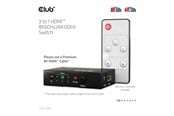 Skærm & Lyd switch - Club 3D CSV-1381 - video/audio switch - 3-to-1 8K 60 Hz/4K 120 Hz - 4 ports - CSV-1381