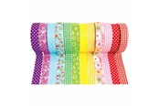 Kreativitet & Hobbyartikler - Colorations - Tape Fabric and Patterns Set of 12 - CHABFAB
