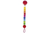 Babylegetøj - Goki Wooden Pacifier Chain Rainbow - 65307