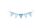 Legetøj - Goki Fabric Bunting Make Blue with 10 Flags and Alphabet Characters - 60675