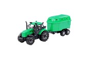 Legetøjsbil - Cavallino Toys Cavallino Tractor with Horse Trailer Green Scale 1:32 - 1272FM04