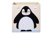 Børneværelse - 3 Sprouts Storage Box - Black Penguin - IBXPEN