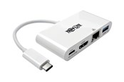 Dockingstation - Eaton Series USB C to HDMI Multiport Video Adapter Converter w/ USB-A Hub USB-C PD Charging Gigabit Ethernet Port Thunderbolt 3 Compatible USB Type C to HDMI USB Type-C - U444-06N-HGU-C