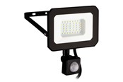 Lamper - EGLO RISACCA-E udendørs projektør med sensor, 2800lm 4000K IP44, sort - 74016