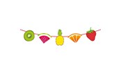 Legetøj - Folat BV Garland Tropical Fruit 6mtr. - 20707