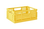 Børneværelse - 3 Sprouts - Modern Folding Crate Medium Yellow - ICMDYL