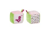 Babylegetøj - Goki Soft Cube with Crinkle Foil and Bell Bird - 65302