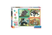 Puslespil - Clementoni Jigsaw Puzzle 4in1 Baby Cuddles Floor - 21532