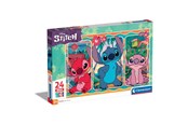 Puslespil - Clementoni Jigsaw Puzzle Super Color Maxi Disney Stitch 24 pcs. Floor - 24029