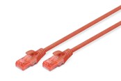 Netværkskabel - DIGITUS CAT 6 U-UTP Patch Cord - 0.5m - Rød - 0.5m - DK-1617-005/R