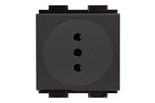 Kabler - diverse - Crestron Electronics Crestron FT2A-PWR-IT series FT2A-PWR-IT-1-BASIC - power socket mechanism - Italy - 1 power socket - black - FT2A-PWR-IT-1-BASIC