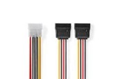 Strømkabel (intern) - Nedis Internal Power cable | Molex Male | 2x SATA 15-Pin Female - CCGB73520VA015