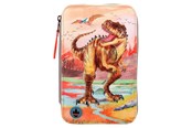 Skoletilbehør - Depesche Dino World Tredobbelt Penalhus med LED Lys - 412381