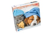 Puslespil - Tactic  Cute Kitten and Sleepy Dog 1 pcs puzzle - 59232