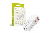 Mobil - Adaptere & Opladere - Mobile Origin Travel adapter 25W - EU/US/UK/AU - white - TAD25-2P-WHT