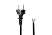 Strømkabel (ekstern) - Nedis Power Cable | Plug with earth contact male | Open | Straight | Straight | Nickel Plated | 3.00 m - CEGL11930BK