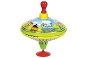 Trælegetøj - Goki - Humming top with wooden handle train - 53058