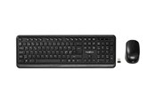 Tastatur - Nedis - keyboard and mouse set - QWERTY - Nordic - black - Tastatur & Mus sæt - Nordisk - Sort - KBMCW100BKND