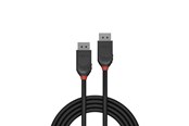 Skærmkabel - Lindy Black DisplayPort 1.2 Cable - 2m - 36492