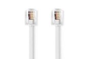 Netværkskabel - Nedis Telecom Cable | RJ11 Male | RJ11 Male | 5.00 m - Hvid - TCGL90200WT50