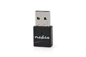 USB kabel - Nedis Network Dongle | Wi-Fi | AC600 | 2.4/5 GHz (Dual Band) - WSNWM610BK
