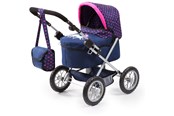 Dukke, bamse og udstyr - Bayer Design Doll's Pram Trendy - Dark Blue - 13054AA