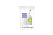 Rengøring - Simplehuman Kode G skræddersyede affaldsposer, pakke med 20, hvid - CW0166